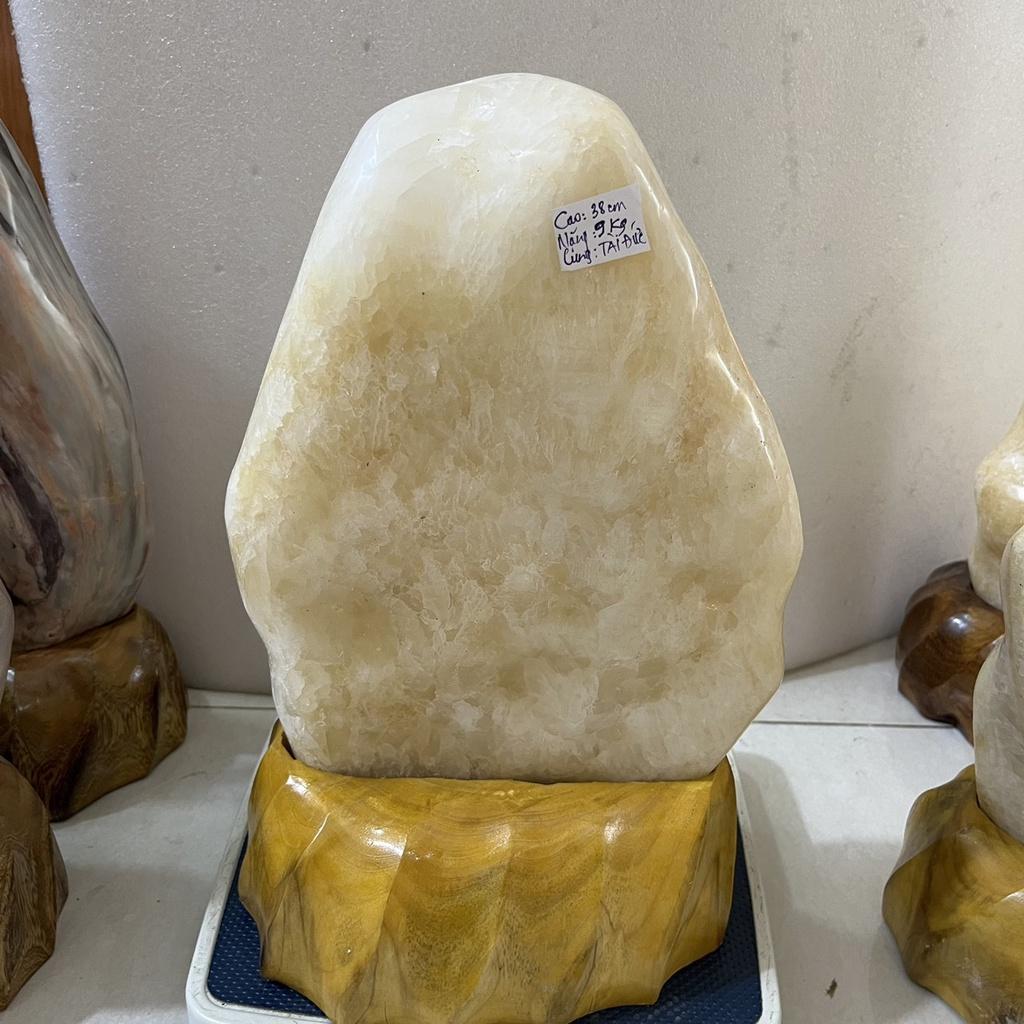 Cây đá vàng ngà cao 35 cm nặng 12 kg tự nhiên cho mệnh Kim và Thổ