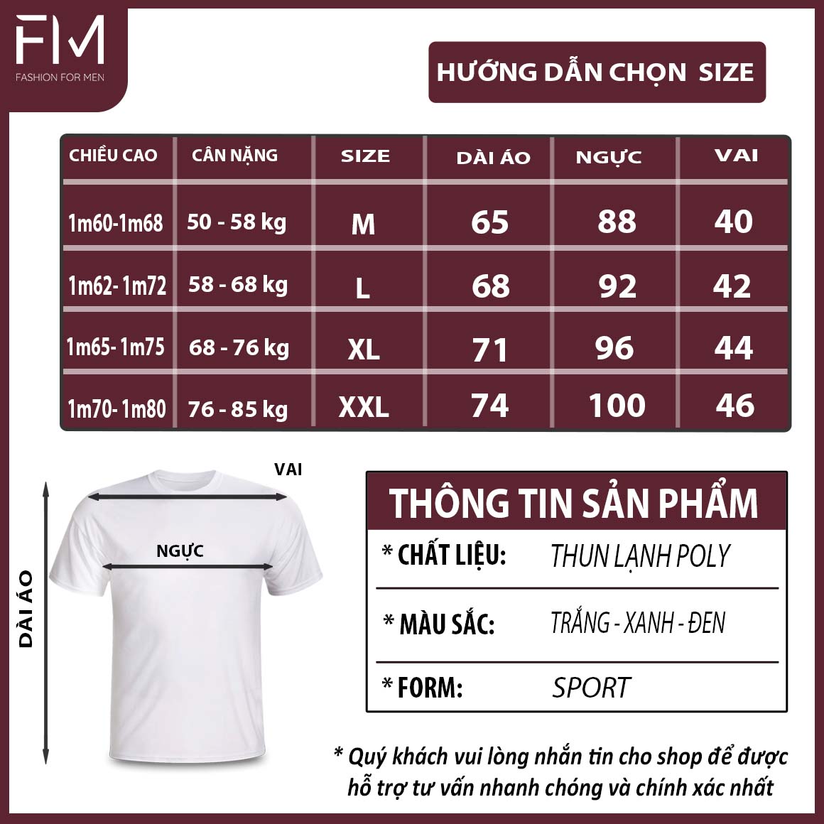 Áo thun nam cổ tròn tay ngắn, chất thun lạnh mềm mại, co giãn thoải mái – FORMEN SHOP – FMPS097