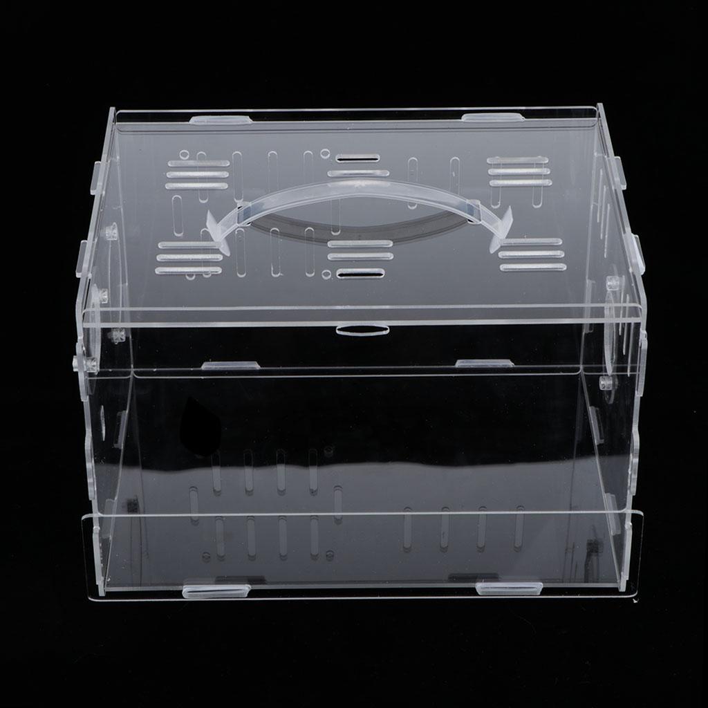 Hamster Cage Acrylic Portable Villa Cage Small Pet House Nest single layer