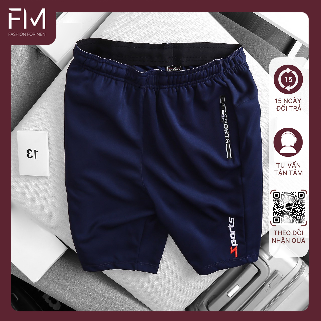 Quần short nam thể thao thun lạnh cao cấp thoải mái, năng động, trẻ trung – FORMEN SHOP – FMPS090