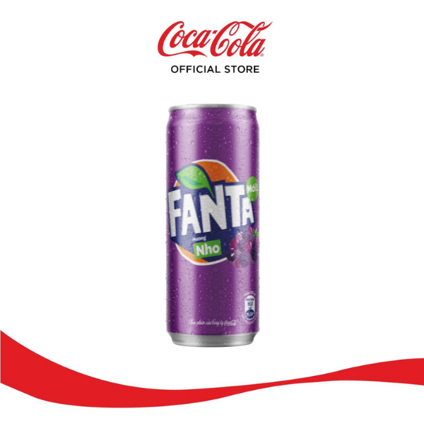 Thùng/lốc 24 Lon Nước Ngọt Giải Khát Có Gas Fanta Nho 320ml/Lon Sale 4.4 Coca-Cola Official Store