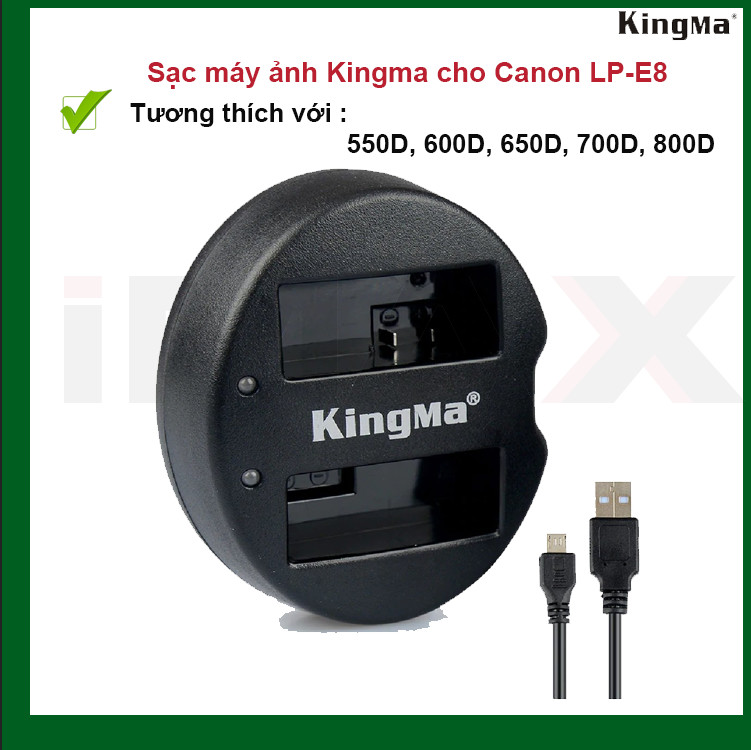 PIN SẠC KINGMA THAY THẾ CHO CANON LP-E8 - HÀNG CHÍNH HÃNG