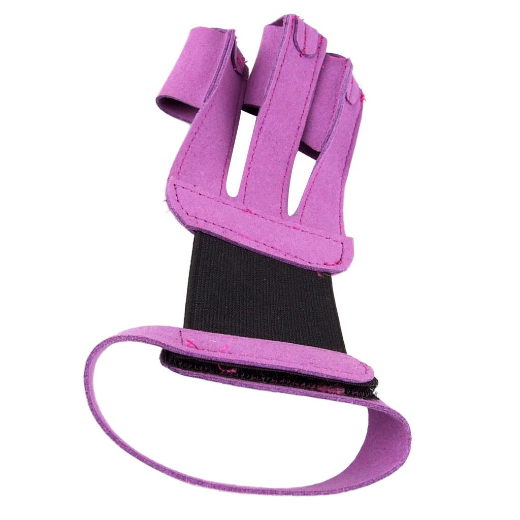 Arrow Bow Adjustable Comfort Archery 3 Finger Glove Guard Protector Hunting