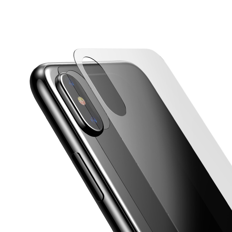 Miếng dán kính cường lực mặt sau lưng cho iPhone XS MAX hiệu BASEUS (mỏng 0.3mm, Full Glass, Full HD, Phủ Nano) - Hàng chính hãng