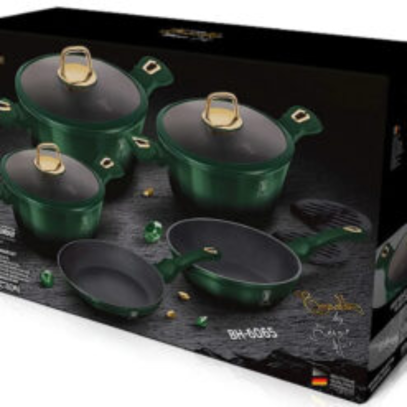 Bộ Nồi 14 Chi Tiết BERLINGER HAUS BH/6066, Dẫn Nhiệt Tốt, Dùng Cho Mọi Loại Bếp, Nhập Đức