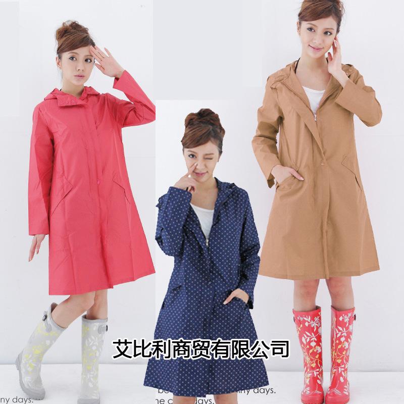 Giá thấp nhất áo mưa nữ trưởng thành thời trang Hàn Quốc dài một mảnh poncho nhẹ và thoáng khí Nhật Bản áo gió chống thấm nước đi bộ 1001