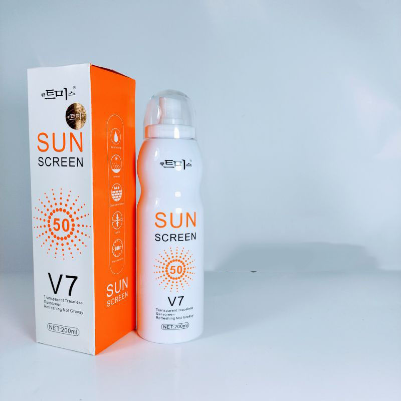 Kem Chống Nắng Dạng Xịt Toàn Thân V7 Sun Screen Hàn Quốc 200ml