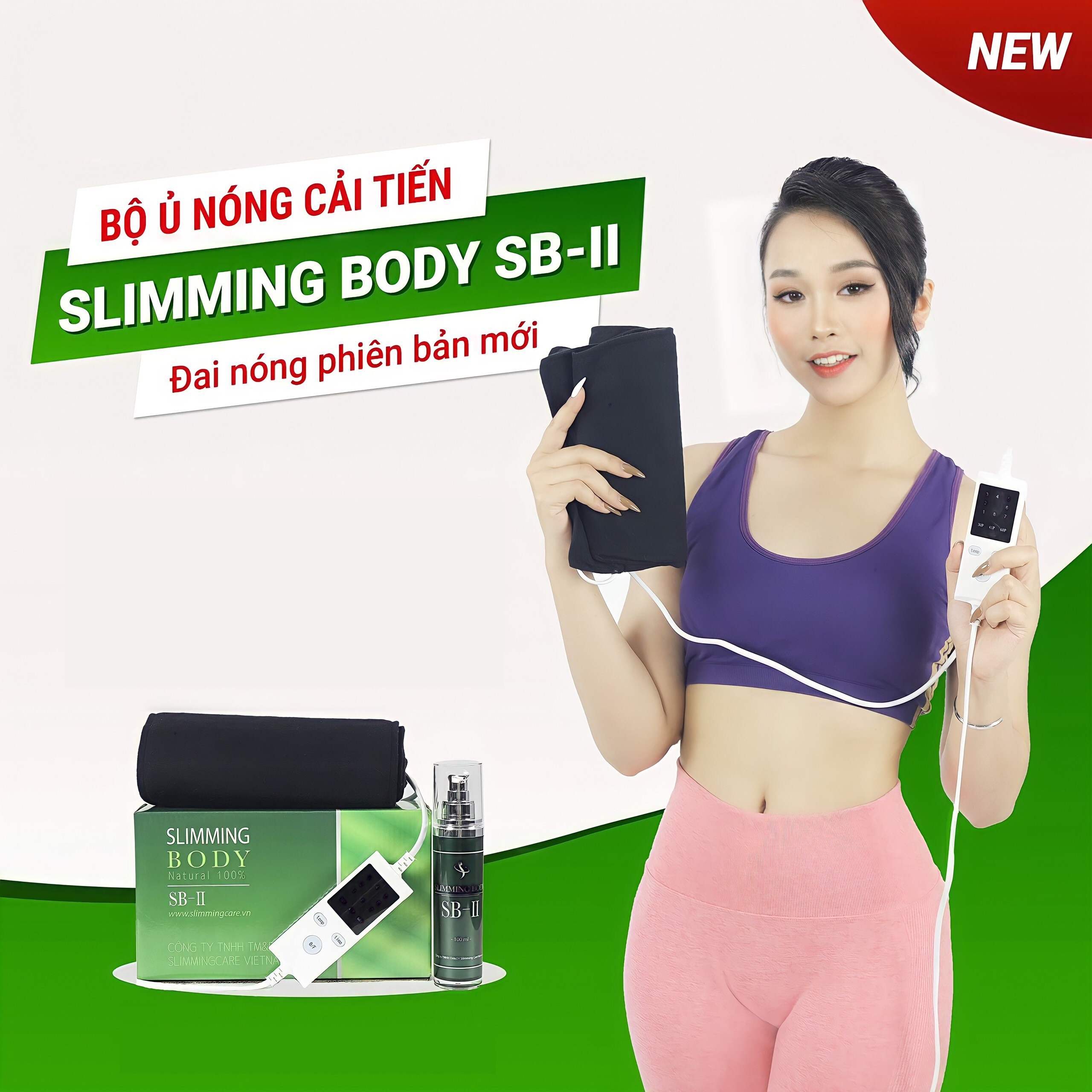 Bộ Ủ Nóng SLIMMING BODY 2 bản Cải tiến hỗ trợ giảm mỡ Bụng Đùi Hiệu Quả - Bản Limited Upsize tinh dầu