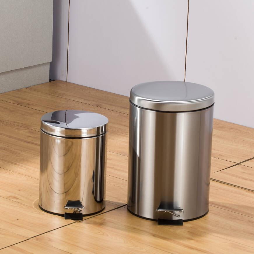 Thép không gỉ dày, thùng rác, bàn đạp, châu Âu, thời trang, nhà, nhà vệ sinh, nhà bếp, phòng khách, văn phòng, khách sạn