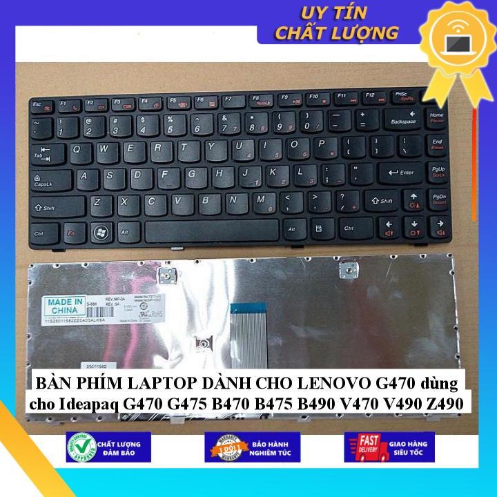 BÀN PHÍM LAPTOP dùng cho LENOVO G470 dùng cho Ideapaq G470 G475 B470 B475 B490 V470 V490 Z490 - Hàng Nhập Khẩu New Seal