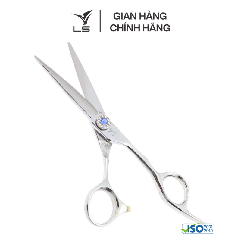 Kéo cắt tóc LS lưỡi thẳng quai offset vênh đỡ ngón cố định FA73/5.5