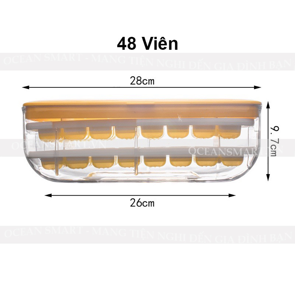 Khay Đá, Khay Đá Silicon 2 Tầng Có Nắp - OS10006