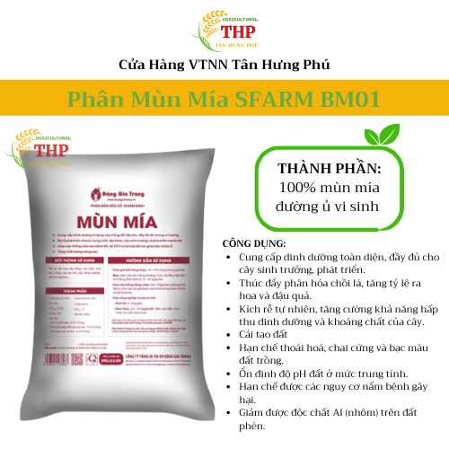 Phân mùn mía Sfarm 2kg 100% hữu cơ từ thực vật | Phân Bón