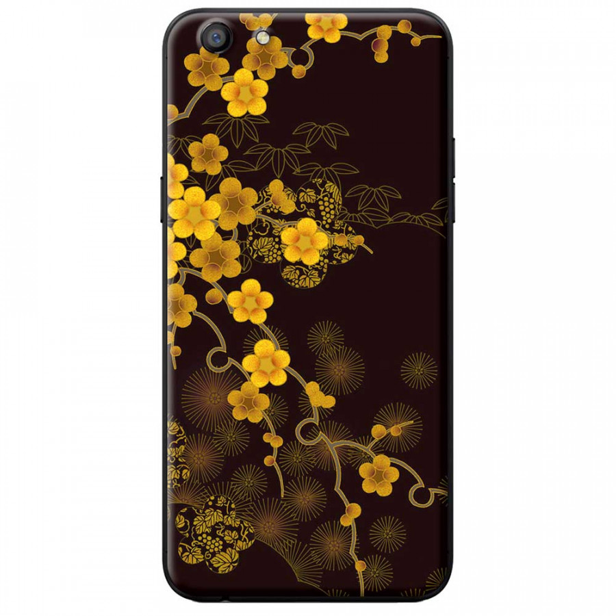 Ốp lưng dành cho Oppo F1s mẫu Hoa mai nền đen
