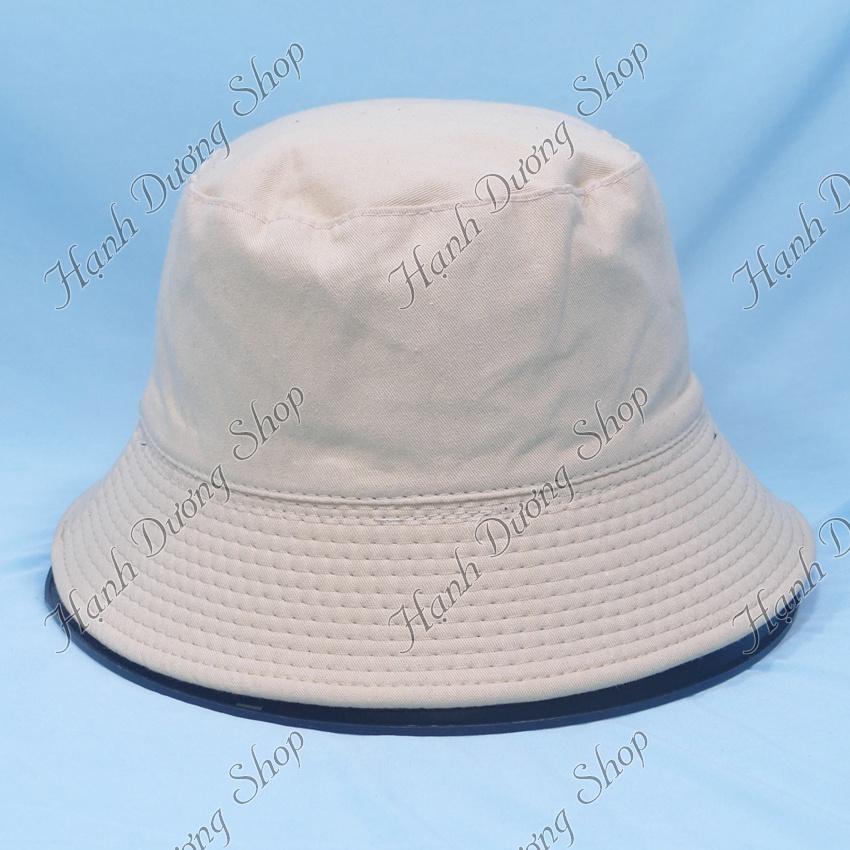 Mũ bucket thêu chữ D nón tai bèo vành nhỏ nón bucket đội được 2 mặt thời trang