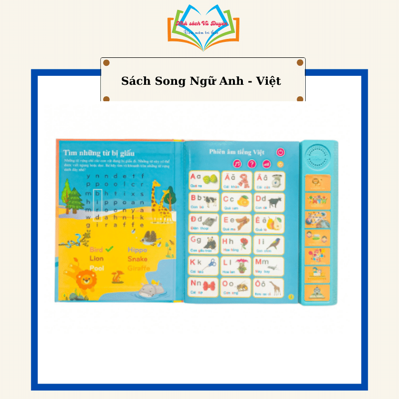 Sách Nói Song Ngữ Anh - Việt cho trẻ em từ 3 tuổi - 500 nội dung