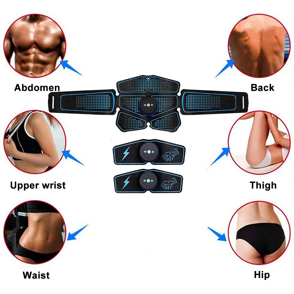 Điện Cơ Bụng Máy Kích Thích Massage Giảm Béo Unisex Huấn Luyện EMS Tập Thể Dục Cơ Tập Thể