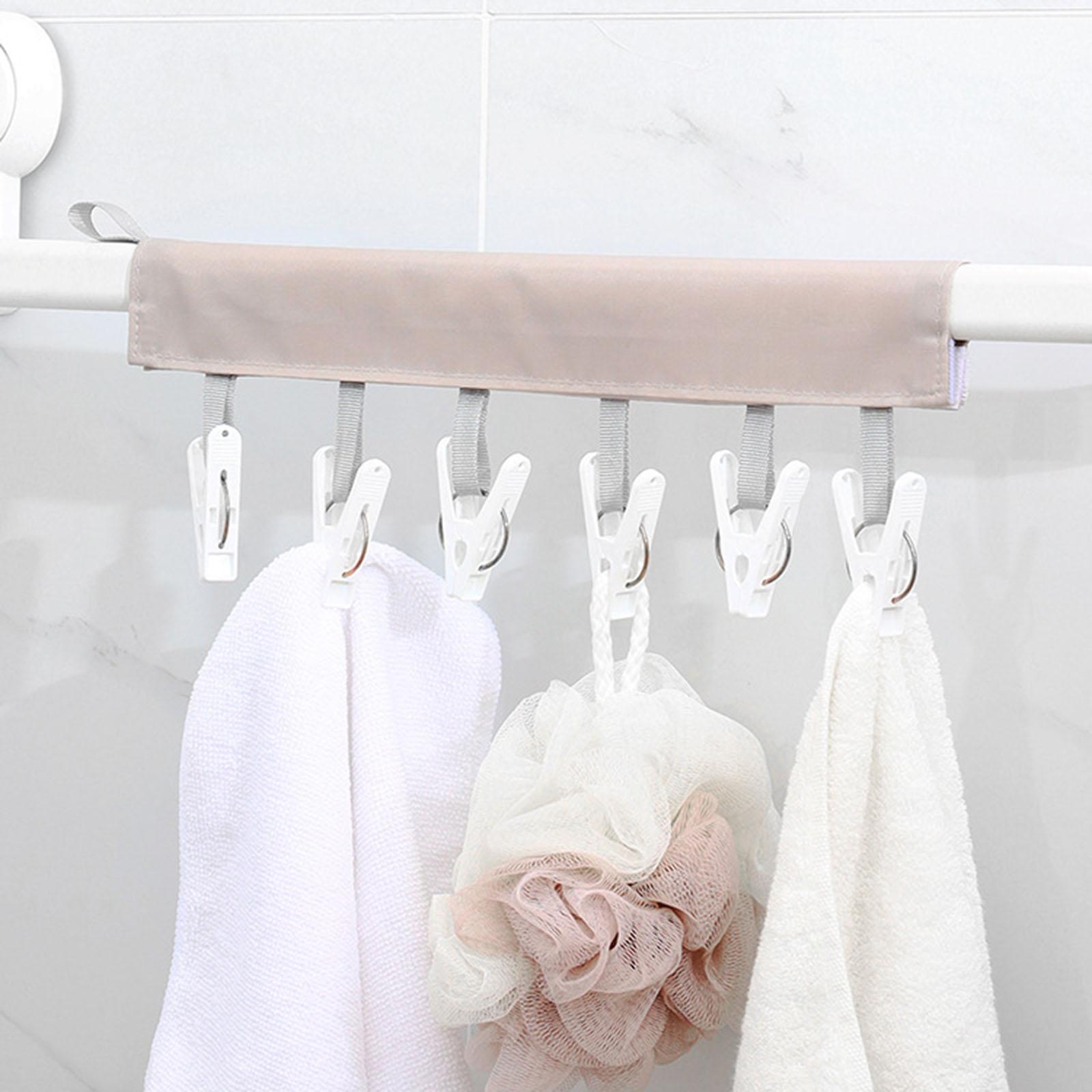 Hanger Clips Hanging Portable Nonslip Folding for Outdoor Bathroom Socks