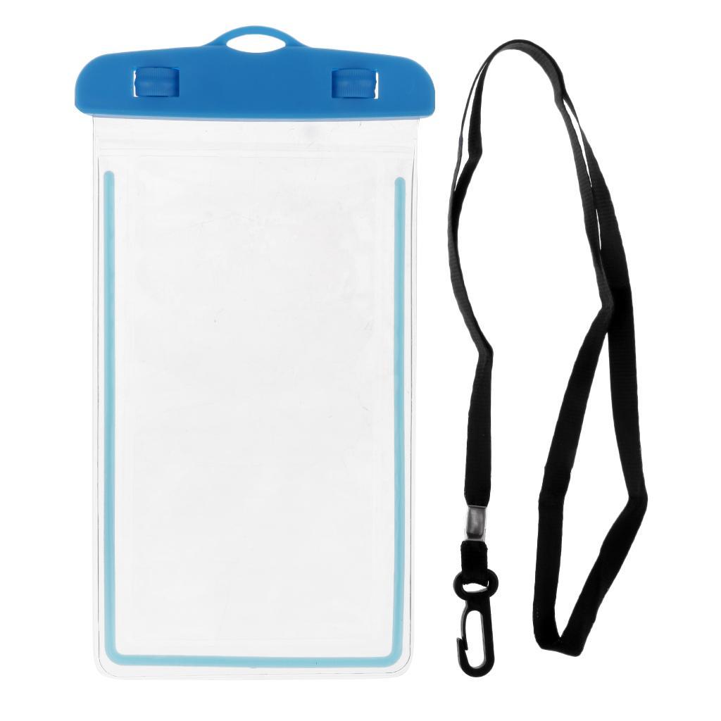 3xUnderwater Waterproof Cell Phone Pouch Dry Bag Case Cover Touchscreen Blue
