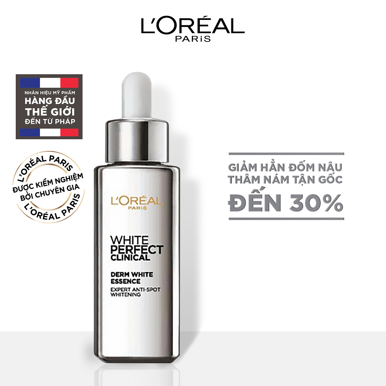 Bộ serum và kem dưỡng giảm thâm nám,căng mướt bảo vệ da L'Oreal Paris White Perfect Clinical (Clinical serum,WP 20,ME22)