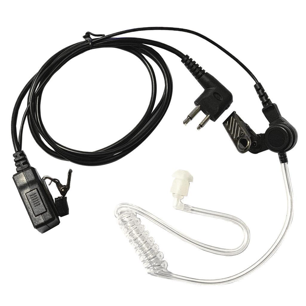 2-Pin Headset Mic Acoustic Tube Earpiece For Radio