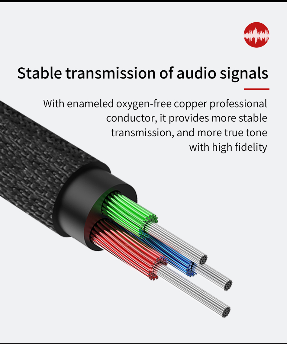 Dây cáp âm thanh Baseus Yiven Audio Cable M30 chất lượng cao AUX Audio 3.5 - Hàng chính hãng