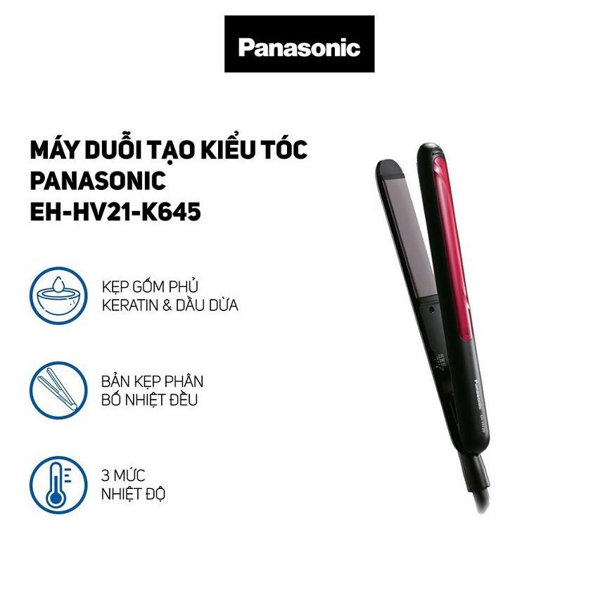 Máy Duỗi Và Tạo Kiểu Tóc Panasonic EH-HV21-K645 - Màu Đen - Hàng Chính Hãng