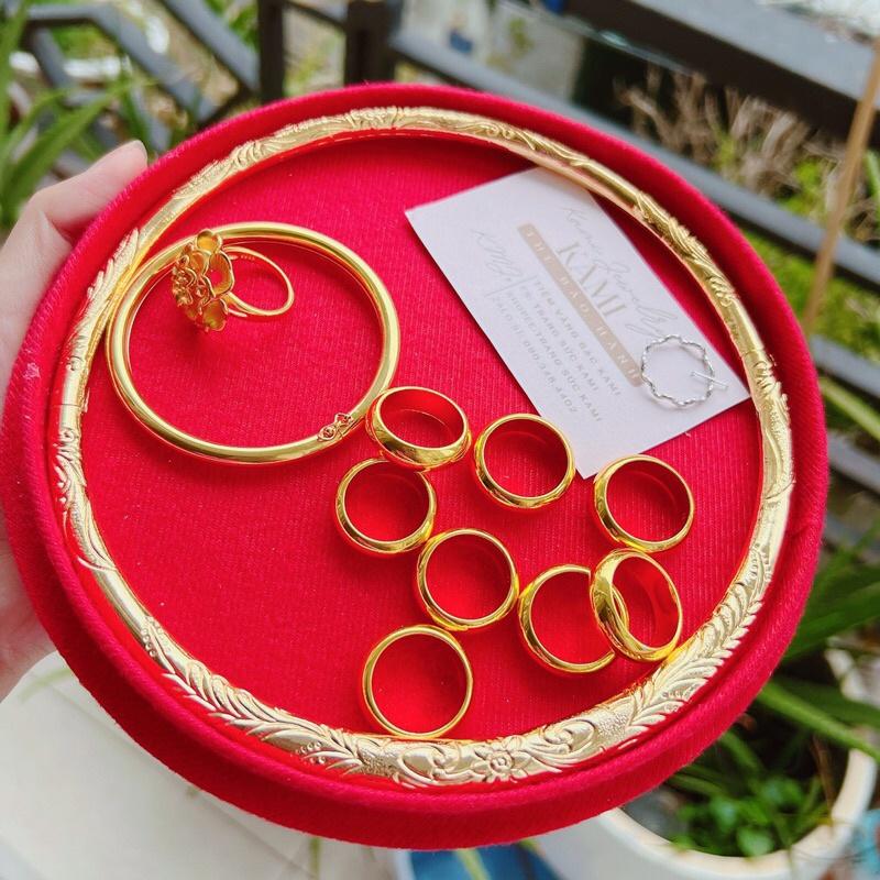 Bộ kiềng cưới cô dâu mạ vàng siêu đẹp