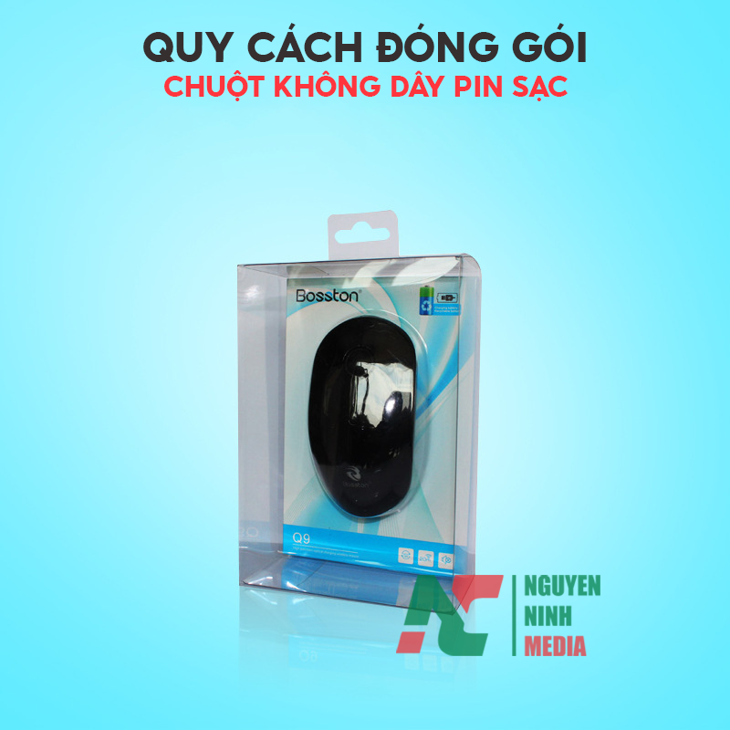 Chuột Không Dây Pin Sạc Bosston Q9 Silent - Hàng Chính Hãng