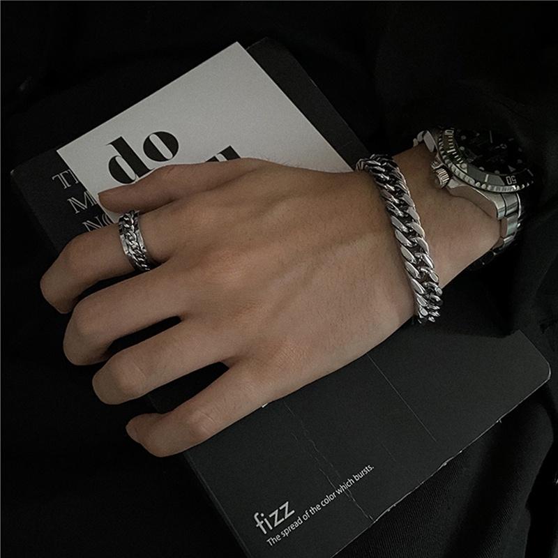 Vòng tay Nam Basic TIN Chất Liệu Titan Không Gỉ Phong Cách Đường Phố Streetwear Đẹp - Vòng TIN Cam Accessories