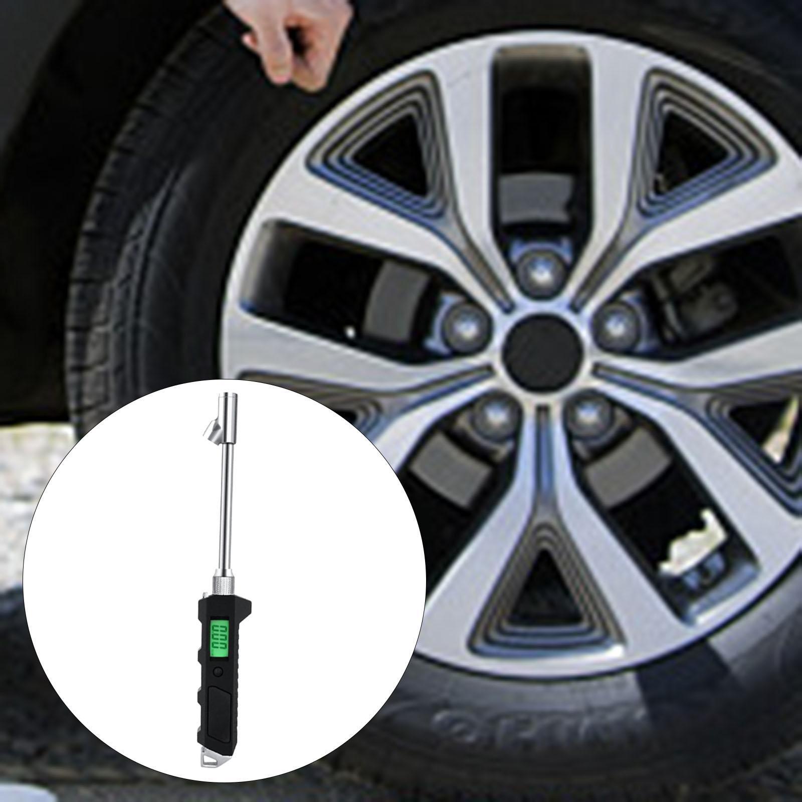 2x 0-16 Bar Digital Tire Pressure Gauge Stainless Steel for Trucks