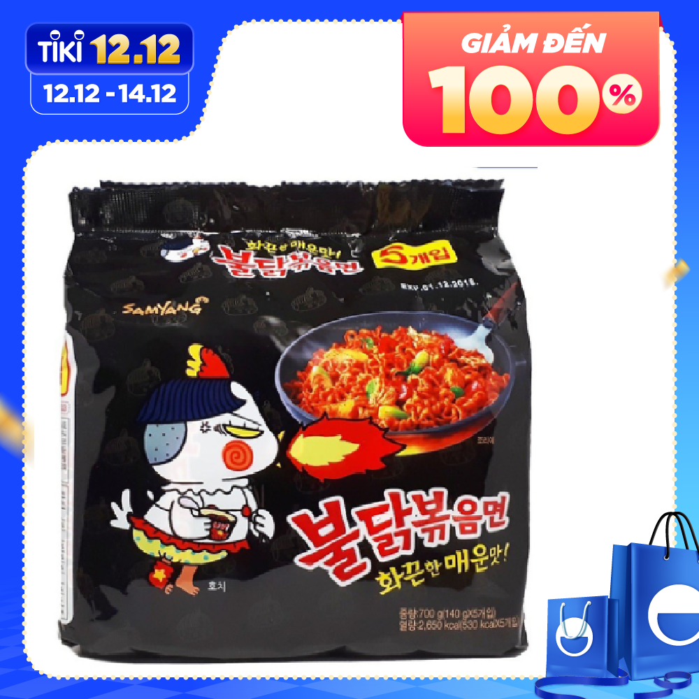 Bịch 5 Gói Mì Xào Vị Gà Cay Samyang Hàn Quốc