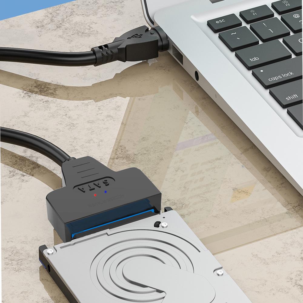 Cáp SATA đến USB 3.0 Type-C lên đến 6 Gbps cho ổ cứng HDD ngoài 2,5 inch