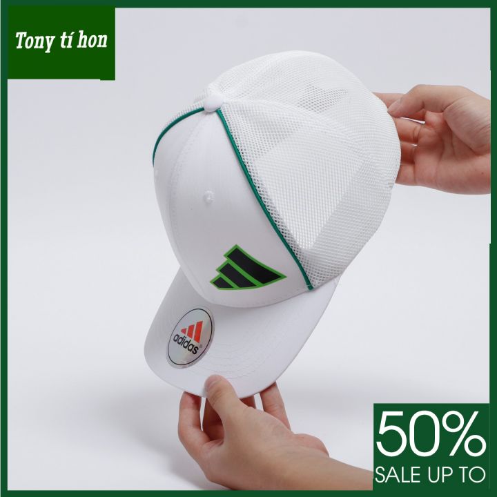 Tony tí hon - Mũ/nón kết lưỡi trai logo viên dạ quang phối lưới bít đuôi cá tính thời trang nam nữ cao cấp màu đen/trắng/xám