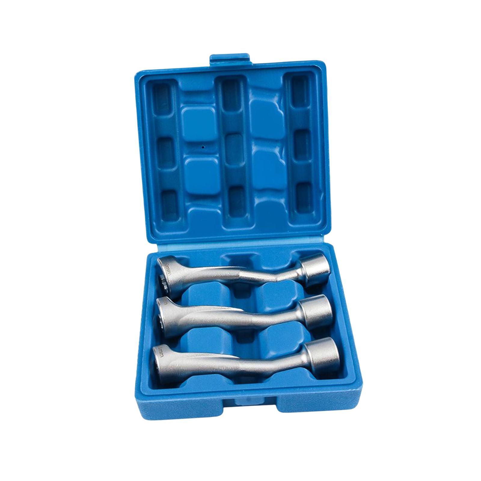 3 Pieces Fuel  Socket Wrench Set Portable for Automotive