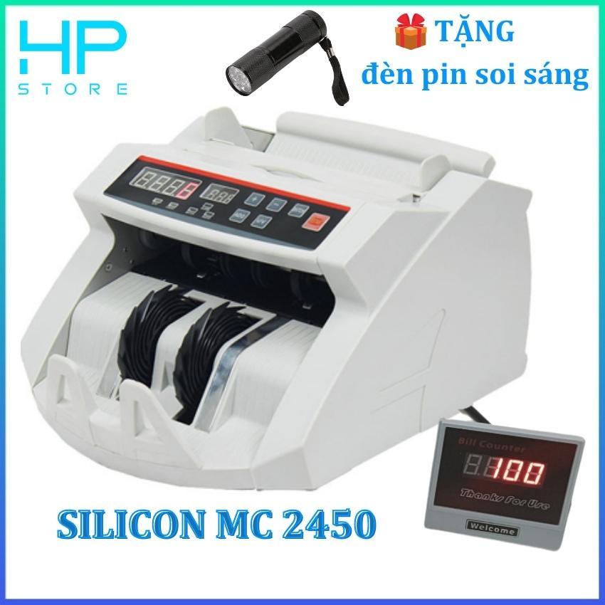 Máy đếm tiền công nghệ Mỹ SILICON MC 2450, mẫu mới 2022, nhỏ gọn, tiện ích, siêu bền, bảo hành 18 tháng tận nơi