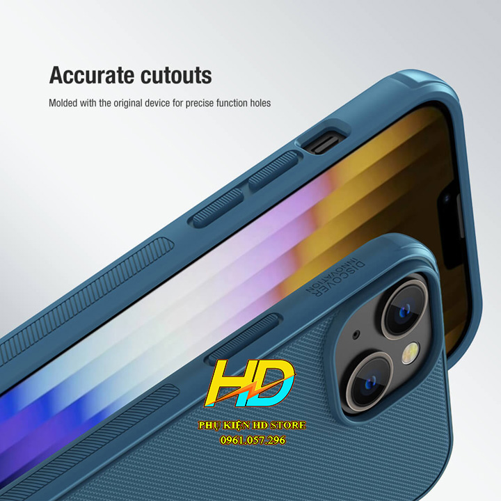 Ốp Lưng Dành Cho iPhone 14 Chính Hãng Nillkin SUPER FROSTED SHIELD PRO Dạng Sần, Chống Sốc, Không Bám Vân Tay - Hàng Chính Hãng