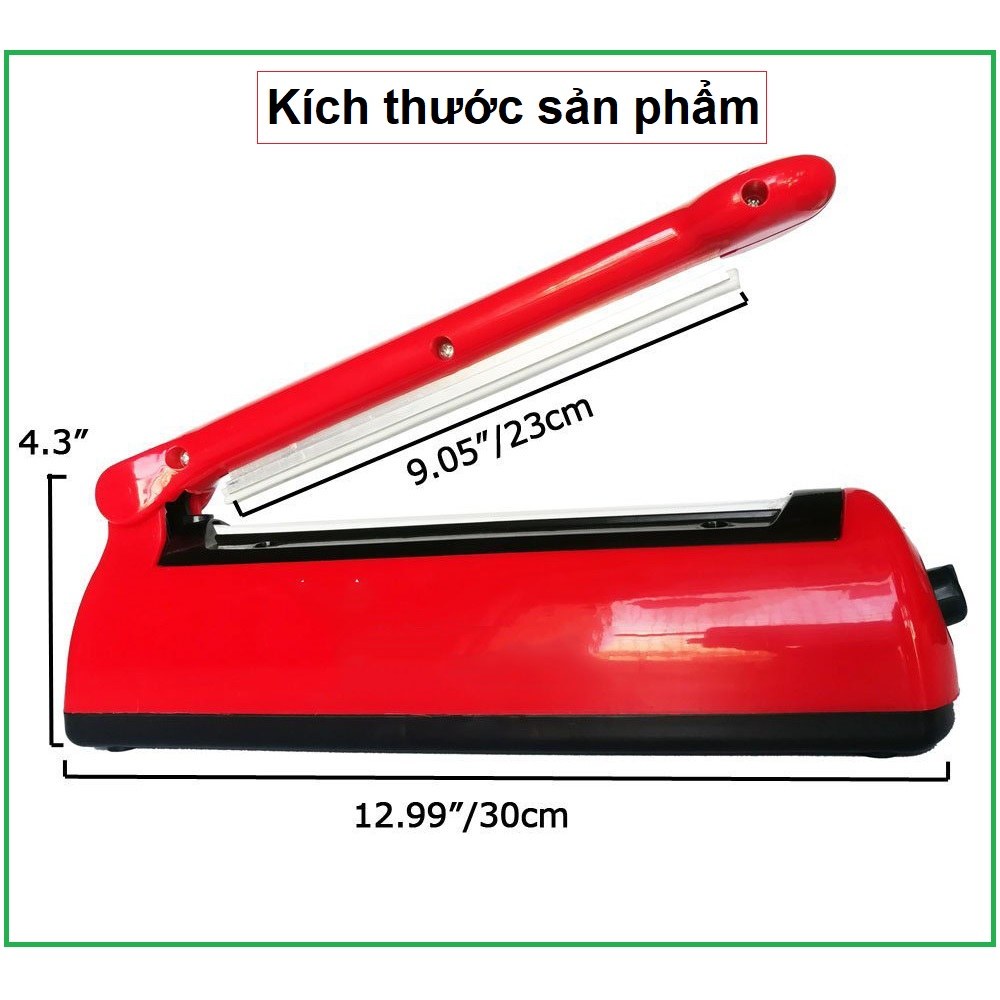 Máy hàn miệng túi nilon, túi zip chuyên dụng vỏ nhựa 200x2 ( màu trắng)