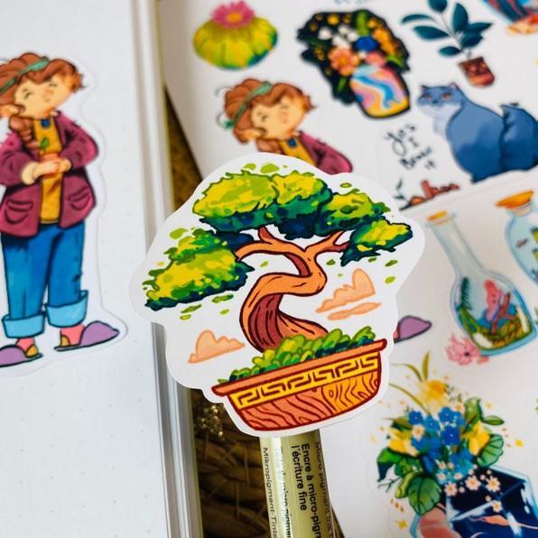 Sticker sheet plant mama - chuyên dán, trang trí sổ nhật kí, sổ tay | Bullet journal sticker - unim053