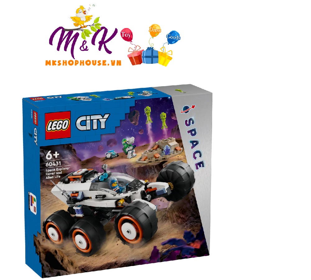 LEGO CITY 60431 Xe thám hiểm không gian &amp; người ngoài hành tinh (311 chi tiết)