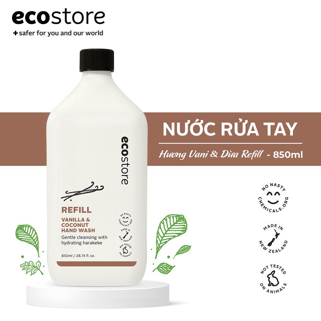 Ecostore Nước rửa tay hương vani và dừa gốc thực vật refill 850ml (Vanilla &amp;amp; Coconut Hand Wash