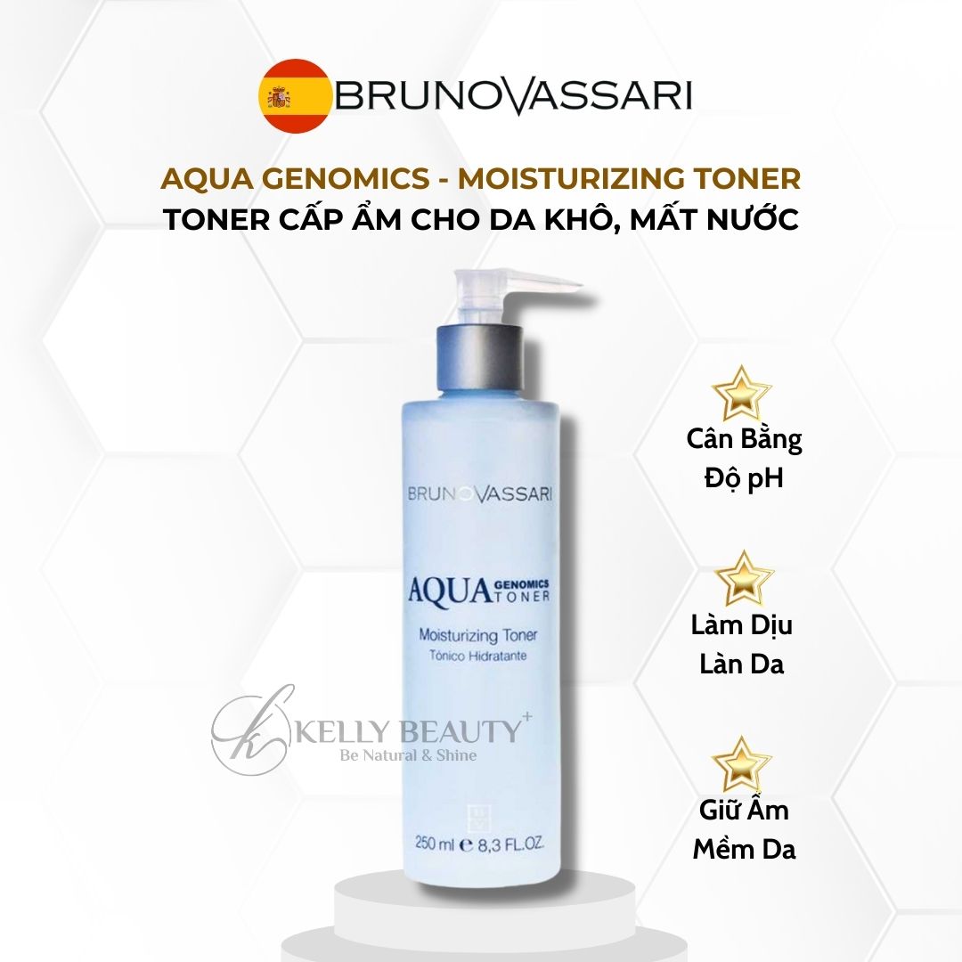 Toner Cấp Ẩm Cho Da Khô Mất Nước Aqua Genomics Moisturizing Toner | Bruno Vassari