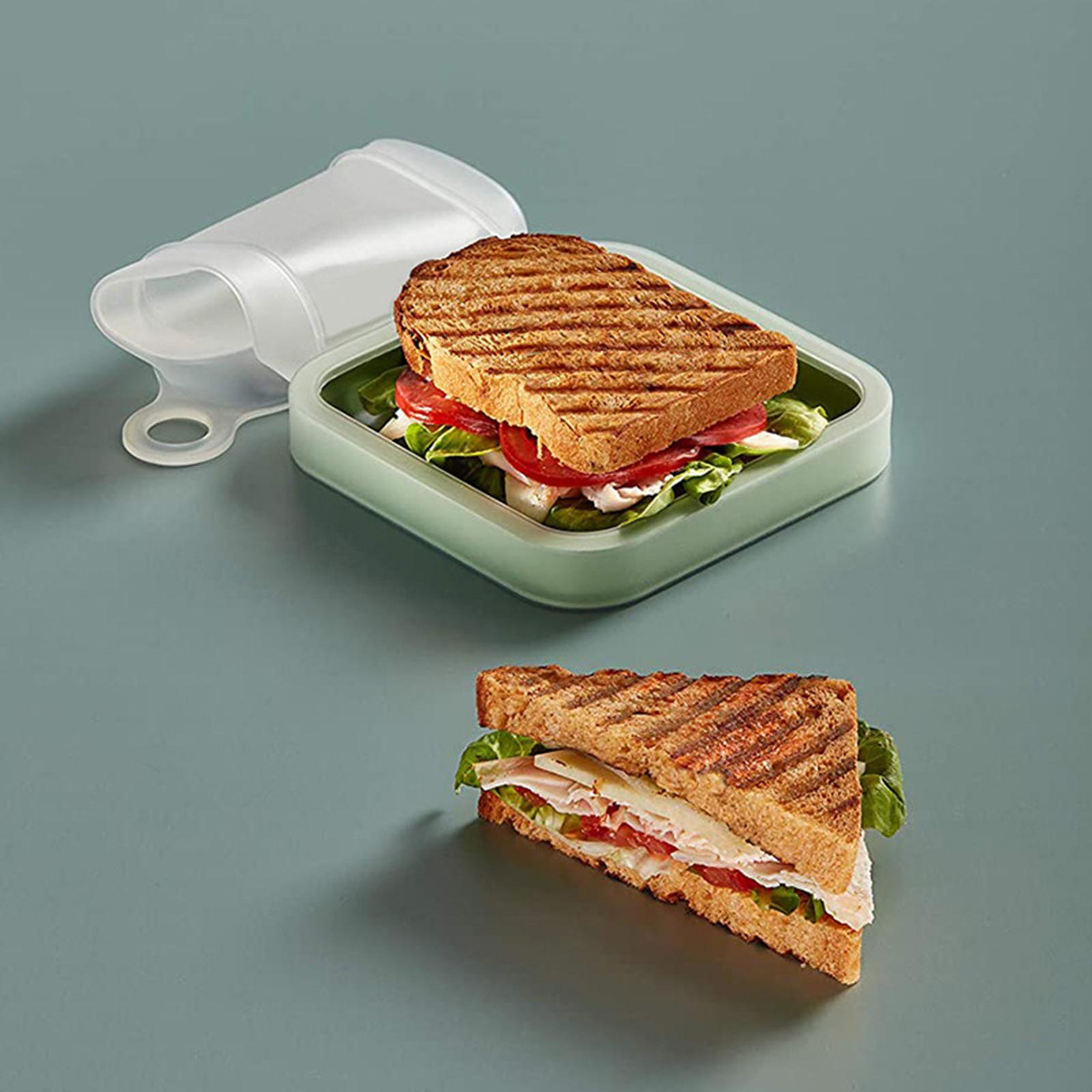 Bento Box Sandwich Toast Case Silicone Lunch Box for Parent-child School