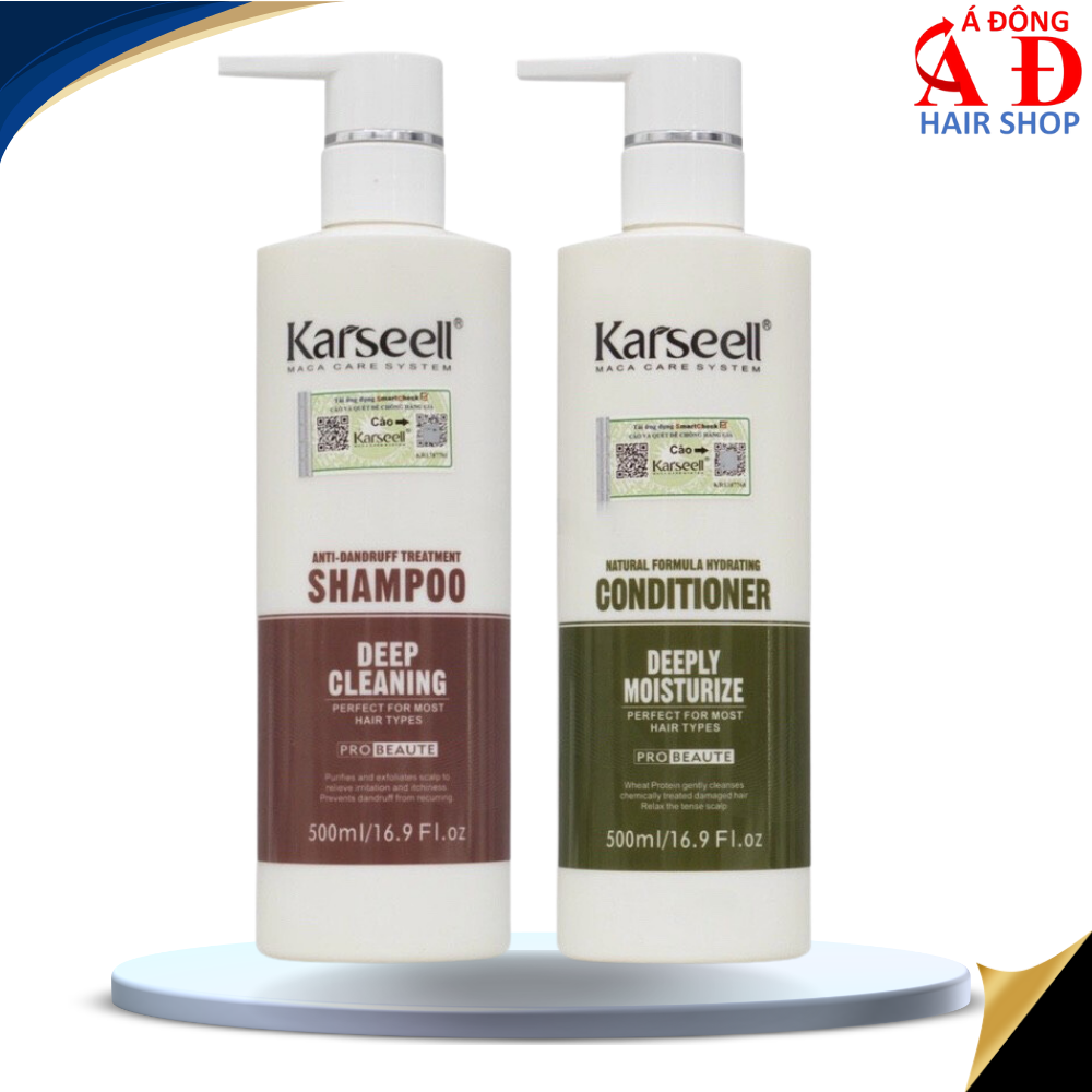 Bộ dầu gội xả Karseell Maca chuyên nghiệp Salon ngăn ngừa gàu 500ml