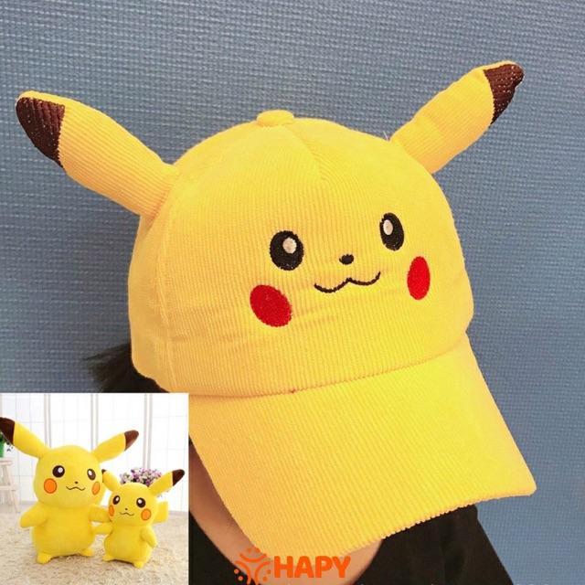 Nón kết nhung Pikachu cho bé yêu 2-6 tuổi