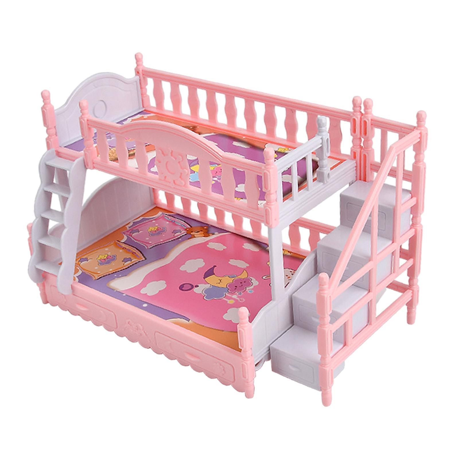 Doll House Furniture Simulation DIY Scene Decor Doll Bed for Boys Girls Kids