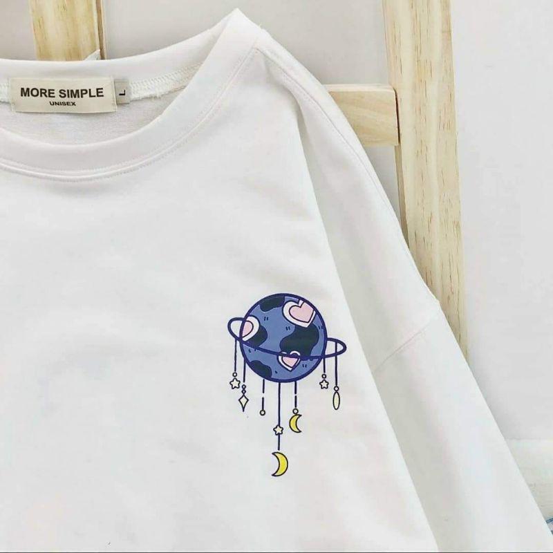 Áo Sweater Dài Tay UNI MOON Form Rộng Vải Nỉ Unisex Ulzzang