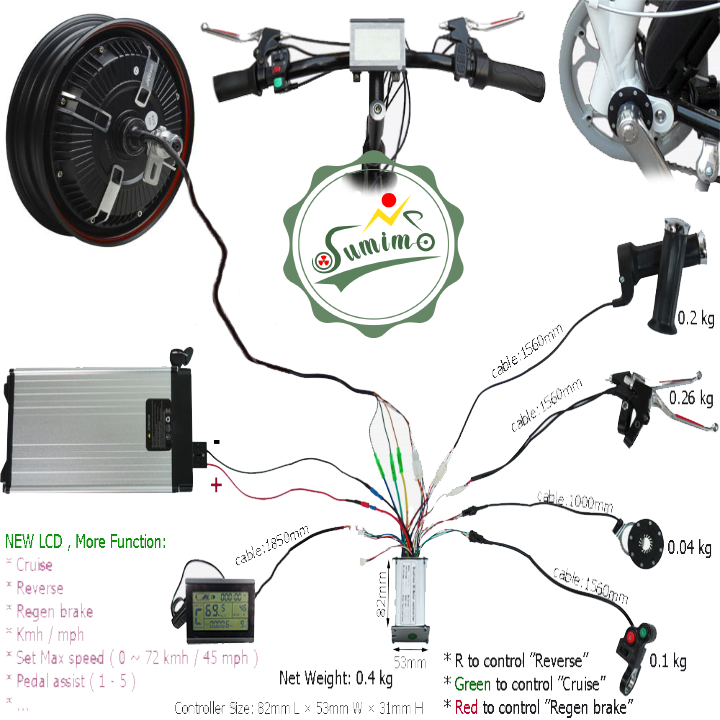 Bộ điều tốc xe điện MTD 48/64V-800W