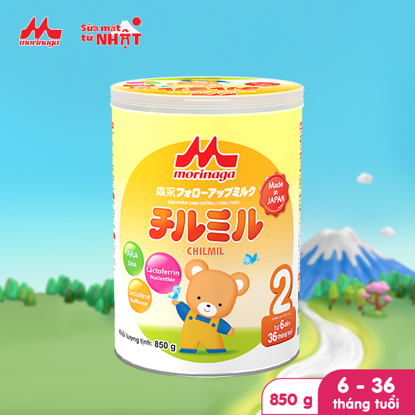 Sữa Morinaga số 2 Chilmil 850g thêm dưỡng chất mới