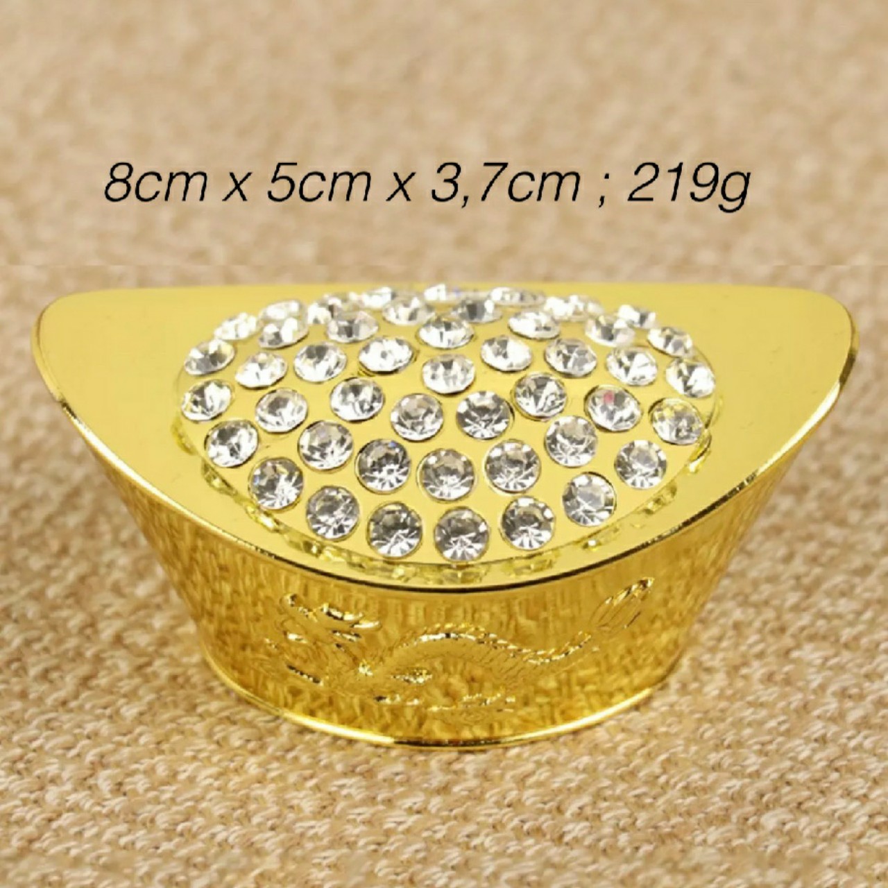 THỎI VÀNG - NÉN VÀNG THẦN TÀI GIÚP CHIÊU TÀI TỤ LỘC LOẠI 219G 1 NÉN